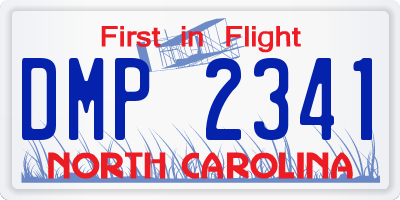 NC license plate DMP2341