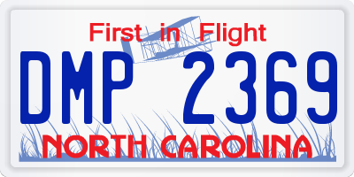 NC license plate DMP2369