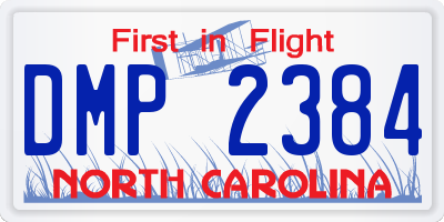 NC license plate DMP2384