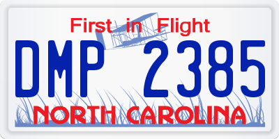 NC license plate DMP2385