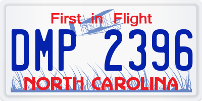 NC license plate DMP2396