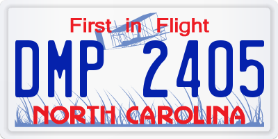 NC license plate DMP2405