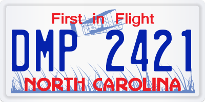 NC license plate DMP2421