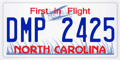 NC license plate DMP2425