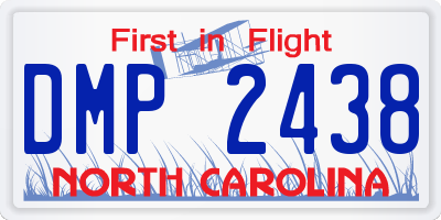 NC license plate DMP2438