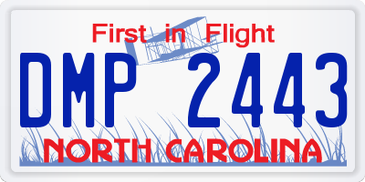 NC license plate DMP2443