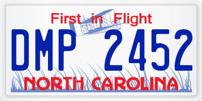 NC license plate DMP2452