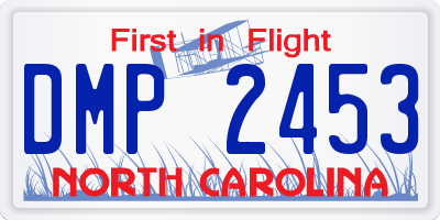 NC license plate DMP2453