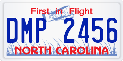 NC license plate DMP2456