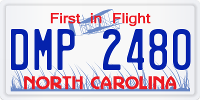 NC license plate DMP2480