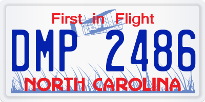 NC license plate DMP2486