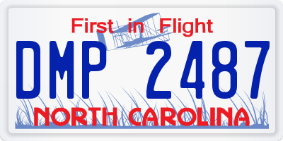 NC license plate DMP2487