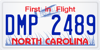 NC license plate DMP2489