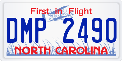 NC license plate DMP2490