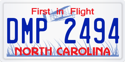 NC license plate DMP2494