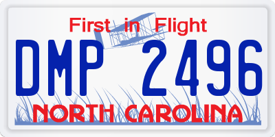 NC license plate DMP2496