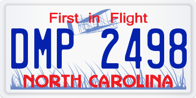 NC license plate DMP2498