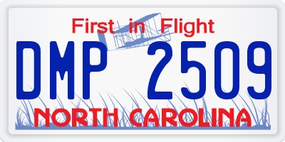 NC license plate DMP2509