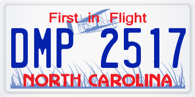 NC license plate DMP2517