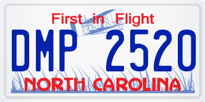 NC license plate DMP2520