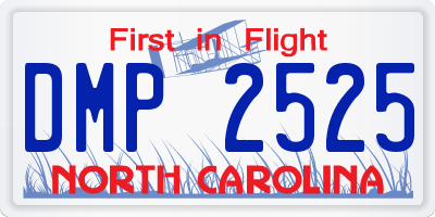NC license plate DMP2525