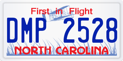 NC license plate DMP2528