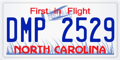 NC license plate DMP2529