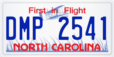NC license plate DMP2541