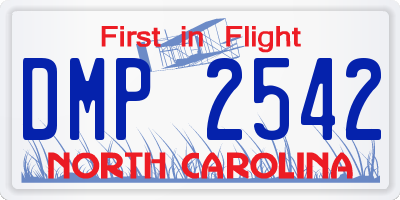 NC license plate DMP2542