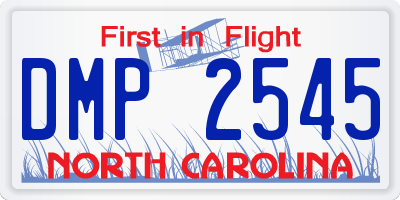 NC license plate DMP2545
