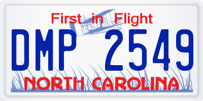 NC license plate DMP2549