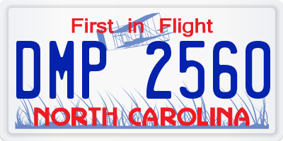 NC license plate DMP2560