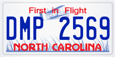 NC license plate DMP2569