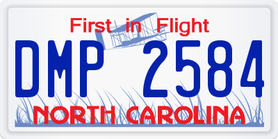 NC license plate DMP2584