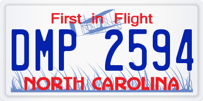 NC license plate DMP2594