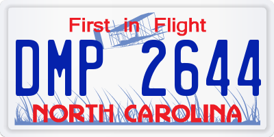 NC license plate DMP2644
