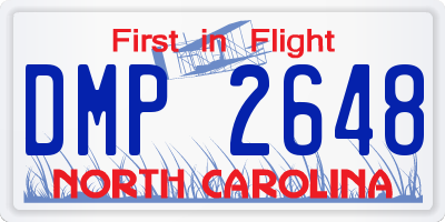 NC license plate DMP2648