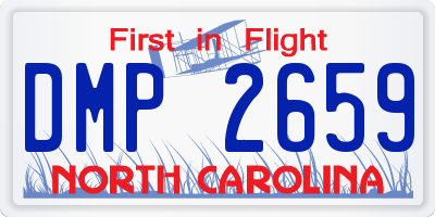 NC license plate DMP2659