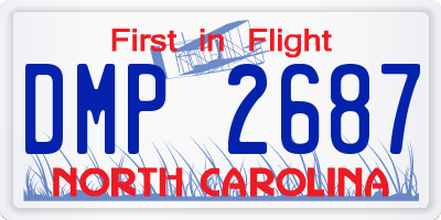 NC license plate DMP2687