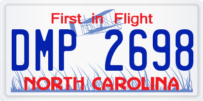 NC license plate DMP2698