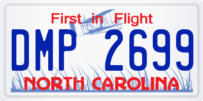 NC license plate DMP2699