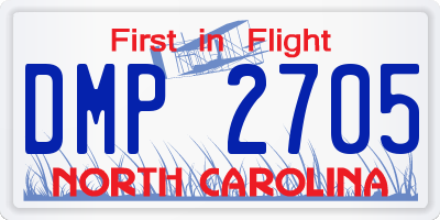NC license plate DMP2705