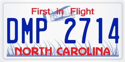 NC license plate DMP2714