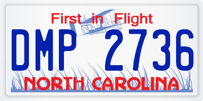 NC license plate DMP2736