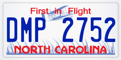 NC license plate DMP2752