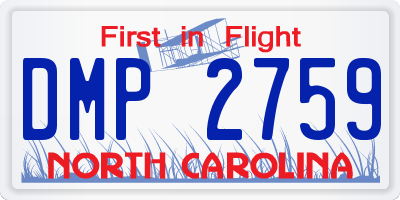 NC license plate DMP2759