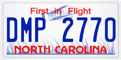 NC license plate DMP2770