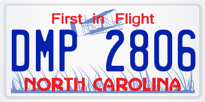 NC license plate DMP2806