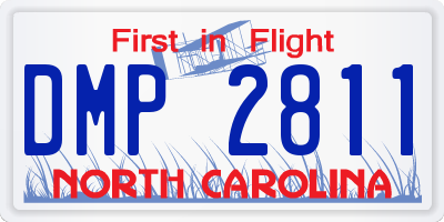 NC license plate DMP2811