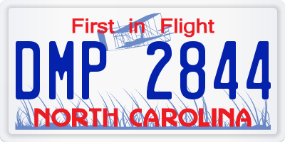 NC license plate DMP2844